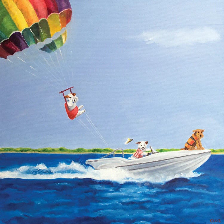 Parasailing by Carol Luz wall art