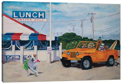 Lunch Canvas Art Print - Jack Russell Terrier Art