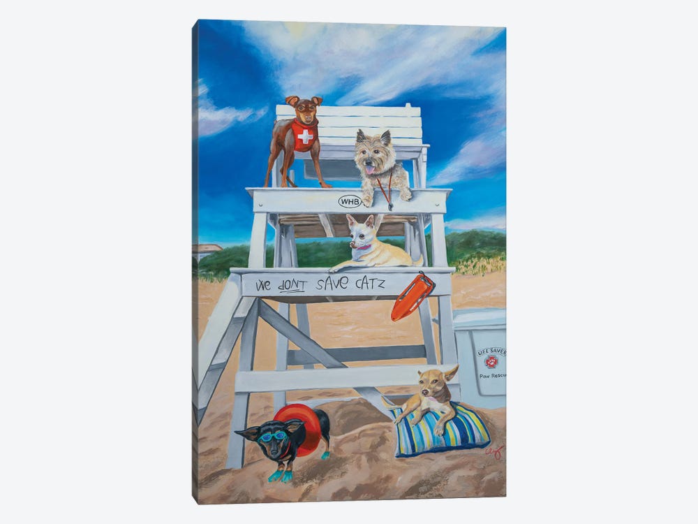 Lifeguards by Carol Luz 1-piece Canvas Art Print