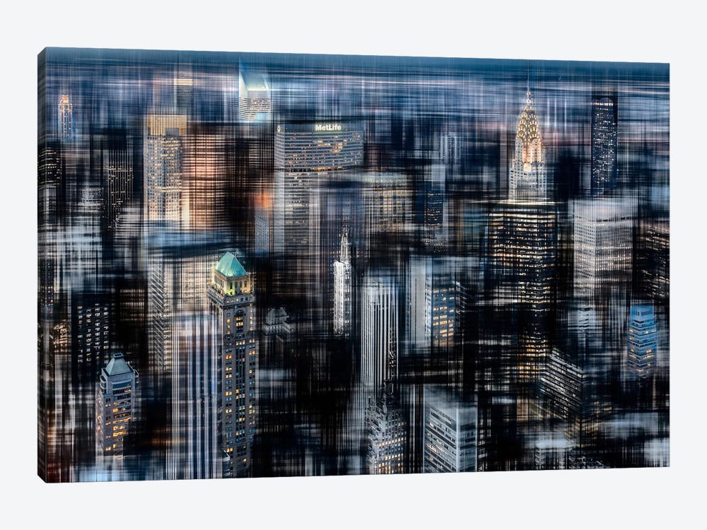 Downtown At Night by Hannes Cmarits 1-piece Art Print