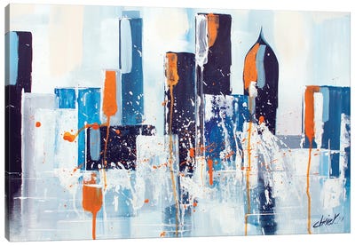 Six On The City Canvas Art Print - Claire Morand