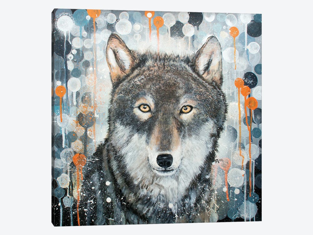 Wolf by Claire Morand 1-piece Canvas Art