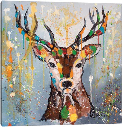 Bambi's Dad Canvas Art Print - Claire Morand