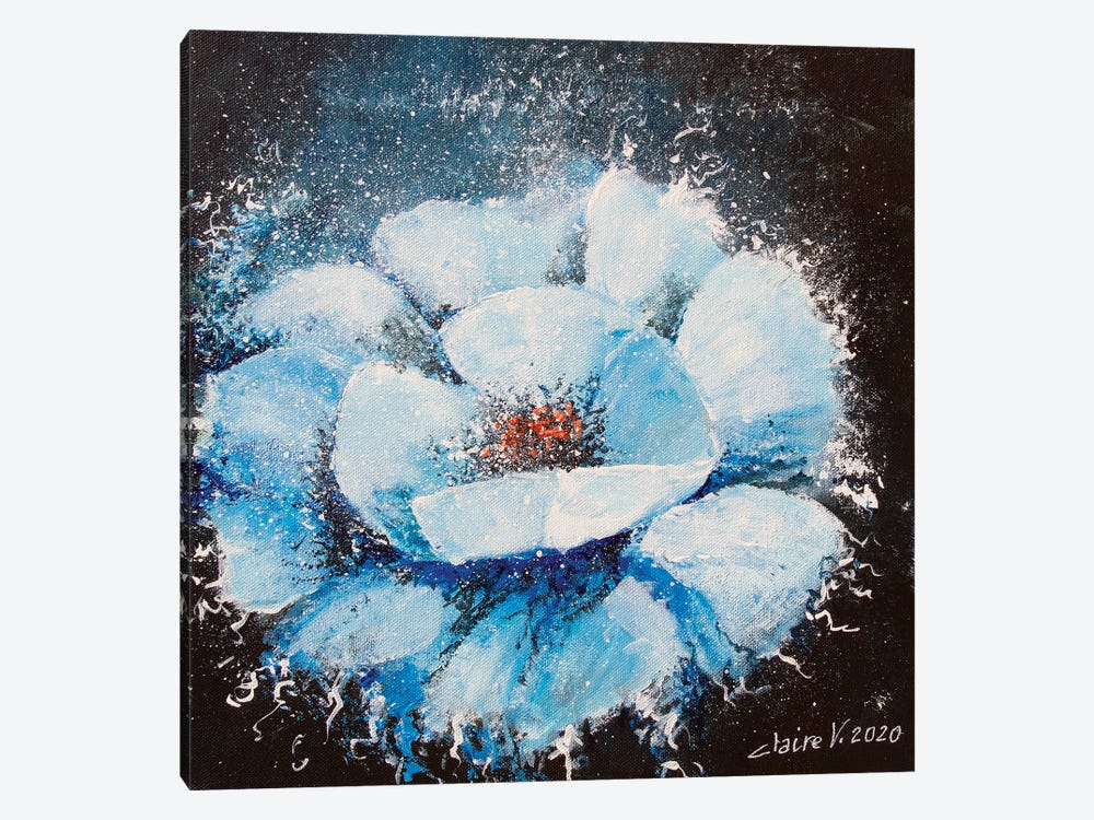 Fleur Bleue by Claire Morand 1-piece Canvas Wall Art