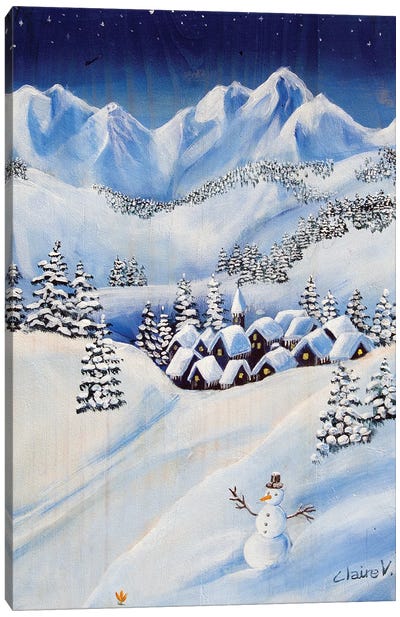 Douce Nuit Canvas Art Print - Christmas Scenes
