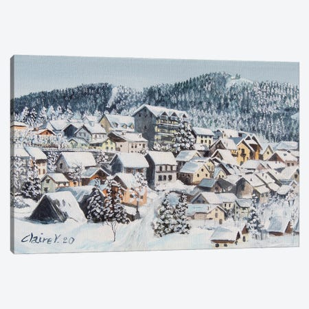 Beuil En Hiver Canvas Print #CMD51} by Claire Morand Art Print