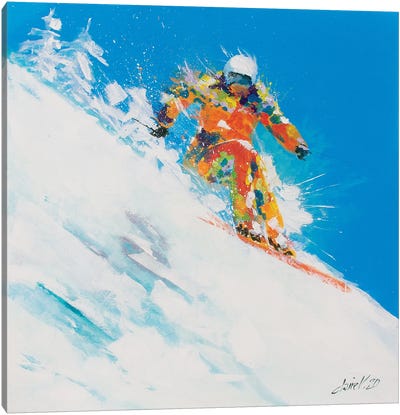 Schuss Canvas Art Print - Skiing Art