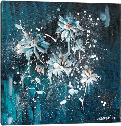 Galactic Flowers Canvas Art Print - Claire Morand