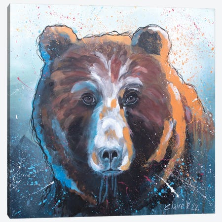 Teddy Bear Good Night Little Ones Canvas Print #CMD63} by Claire Morand Canvas Art