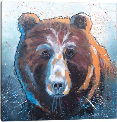 Teddy Bear Good Night Little Ones Canvas Art Print - Claire Morand