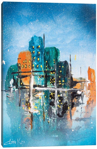 The City Lights Canvas Art Print - Claire Morand