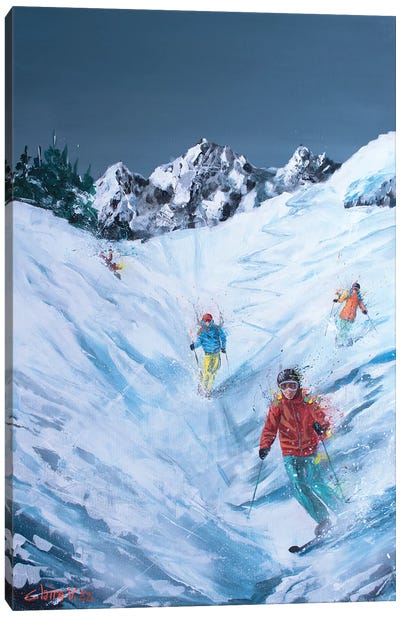 Badaboum Canvas Art Print - Skiing Art
