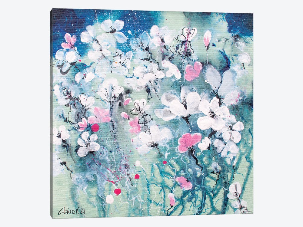 Little Flowers Of April by Claire Morand 1-piece Canvas Wall Art