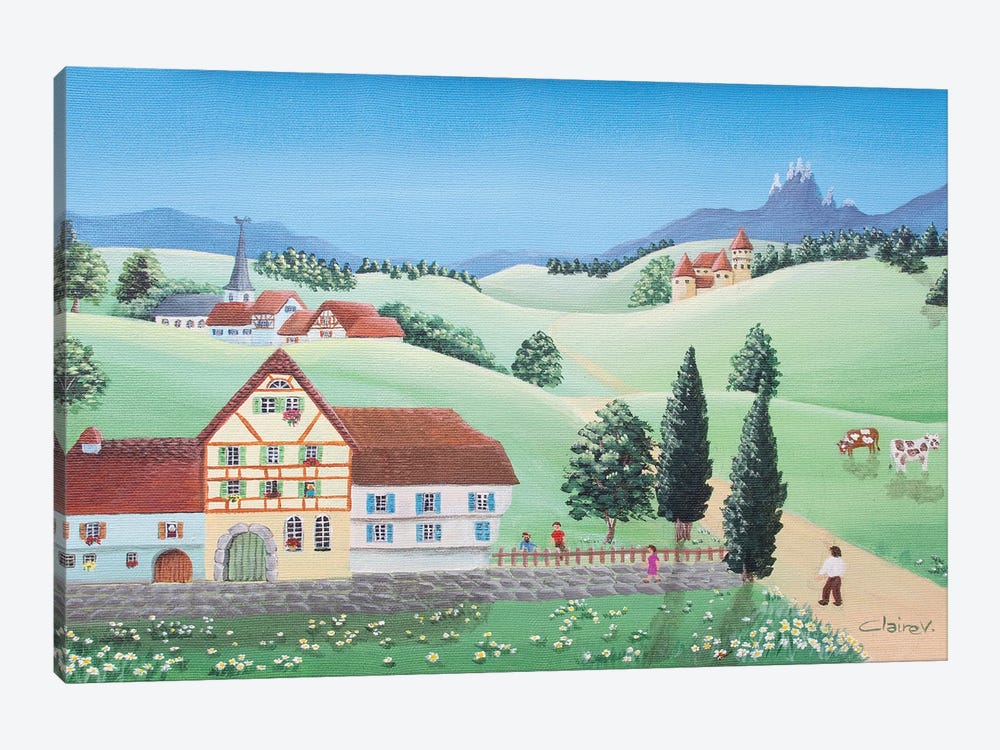 A Village by Claire Morand 1-piece Canvas Artwork