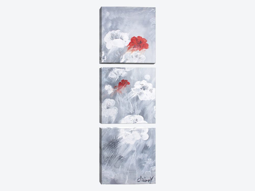 Blow Of Flowers by Claire Morand 3-piece Canvas Art Print