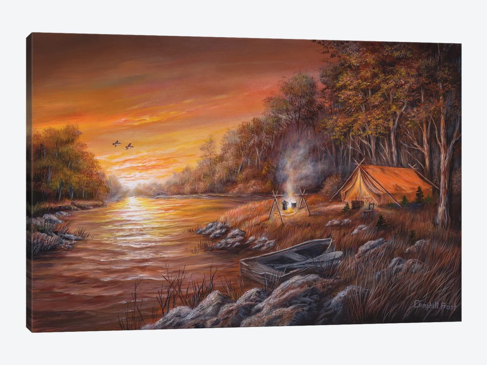 Autumn Campsite by Campbell Frost 1-piece Canvas Print