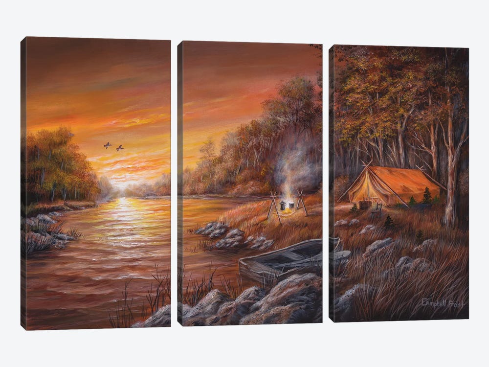 Autumn Campsite by Campbell Frost 3-piece Art Print