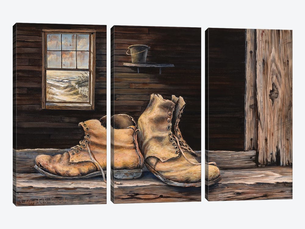Retired by Campbell Frost 3-piece Canvas Print
