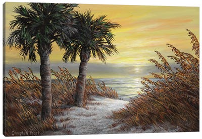 Carolina Dawn Canvas Art Print - Beach Sunrise & Sunset Art