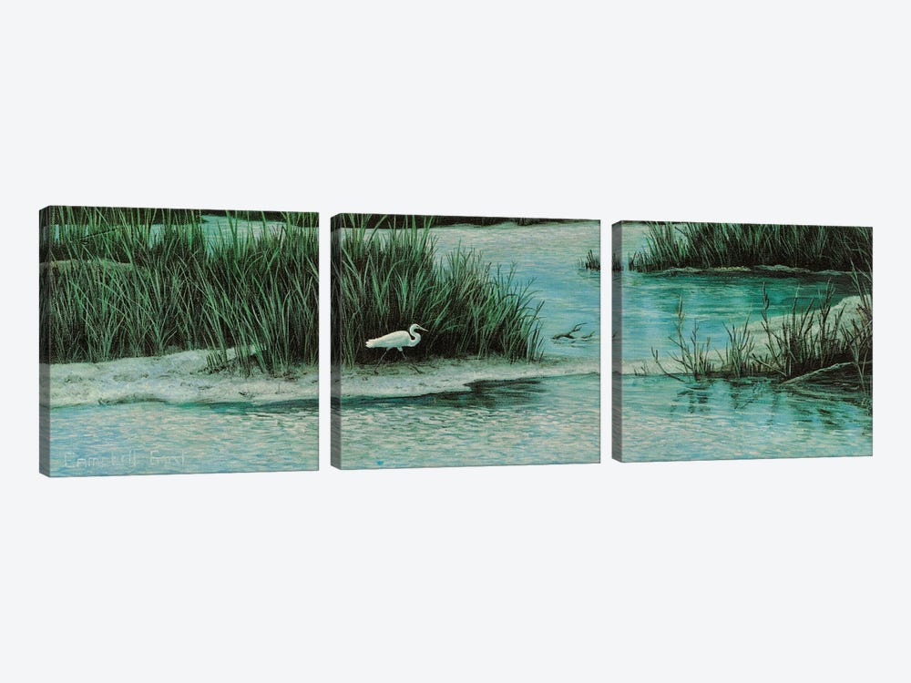 Marsh Morning Stroll by Campbell Frost 3-piece Canvas Wall Art