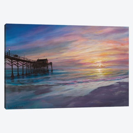 Old Folly Pier Canvas Print #CMF36} by Campbell Frost Canvas Art