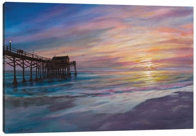 Old Folly Pier Canvas Art Print - Campbell Frost