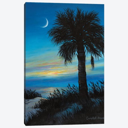 Palmetto Crescent Canvas Print #CMF37} by Campbell Frost Canvas Wall Art