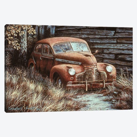 Parked Canvas Print #CMF38} by Campbell Frost Art Print