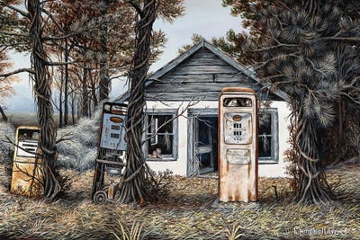 Twenty-Six Cents A Gallon by Campbell Frost metal wall art