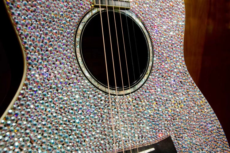 Taylor Swift's Bejeweled Guitar In Zoom, Country Music Hall Of Fame, Nashville, Tennessee, USA