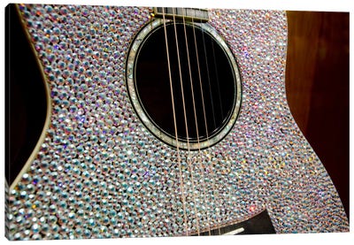 Taylor Swift's Bejeweled Guitar In Zoom, Country Music Hall Of Fame, Nashville, Tennessee, USA Canvas Art Print