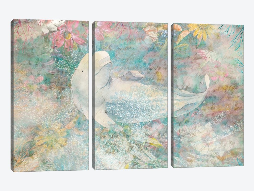 Water Whimsy by Claudia McKinney 3-piece Canvas Wall Art