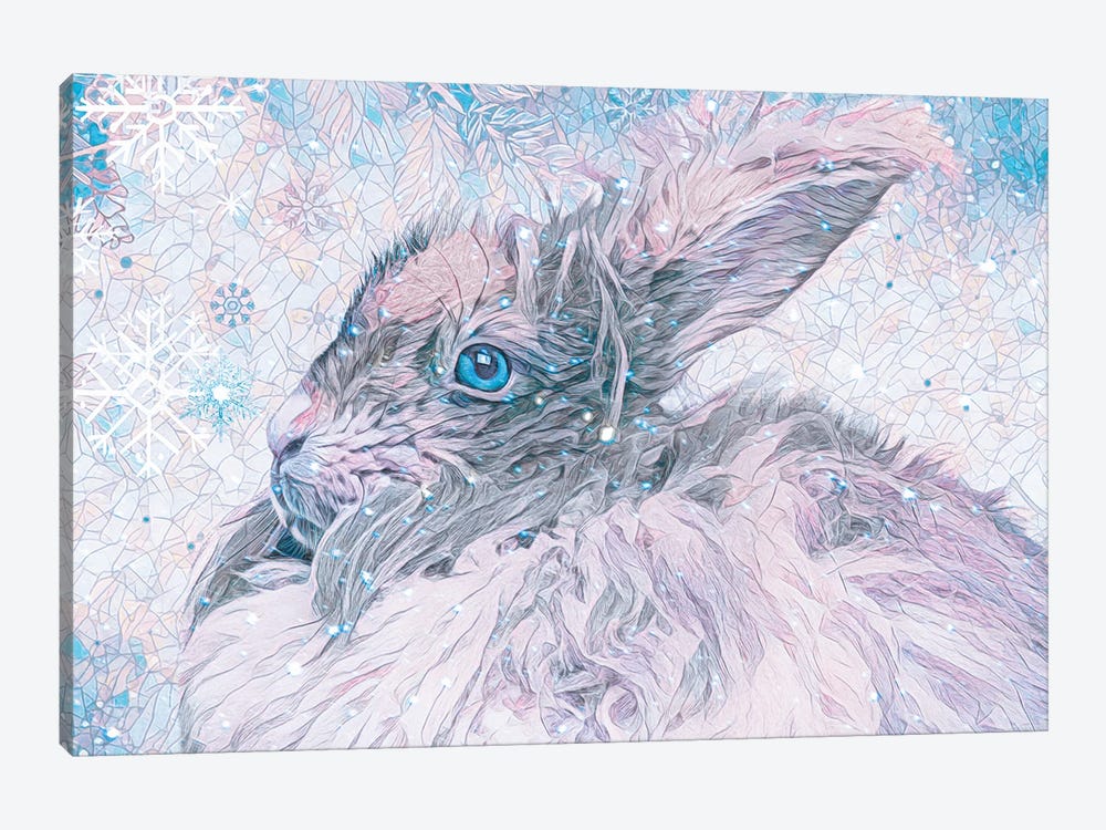 Snow Bunny by Claudia McKinney 1-piece Canvas Print