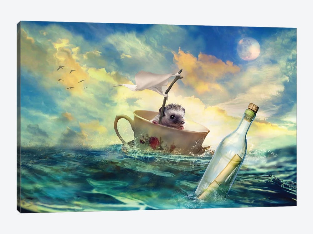 Message In A Bottle by Claudia McKinney 1-piece Canvas Artwork
