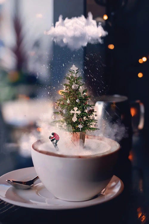 Christmas In A Cup by Claudia McKinney wall art
