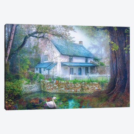 Cozy Country Cottage Canvas Print #CMK14} by Claudia McKinney Art Print