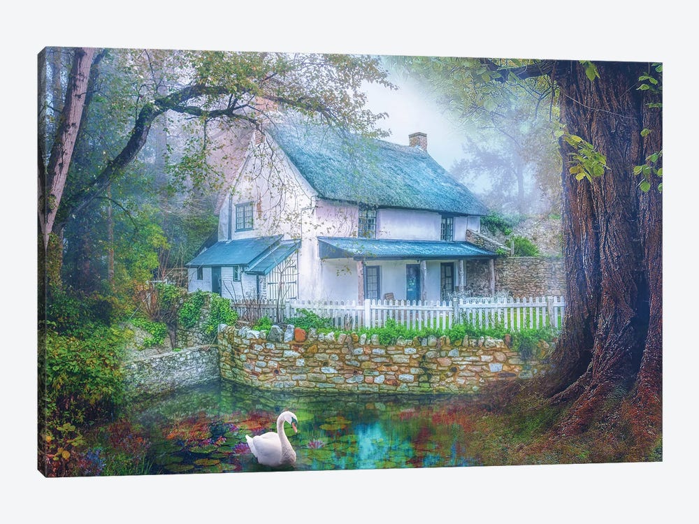 Cozy Country Cottage by Claudia McKinney 1-piece Canvas Wall Art