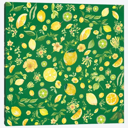 In Love With Lemons Canvas Print #CMK158} by Claudia McKinney Art Print