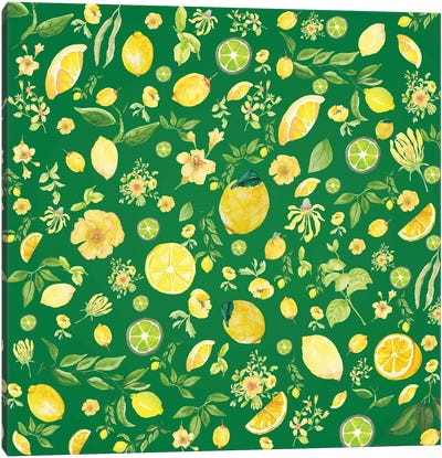 In Love With Lemons Canvas Art Print - Claudia McKinney