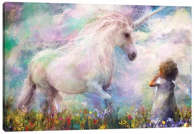 Spumoni Canvas Art Print - Unicorn Art