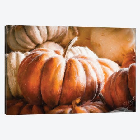 Pumpkins Pumpkins Canvas Print #CMK164} by Claudia McKinney Canvas Print