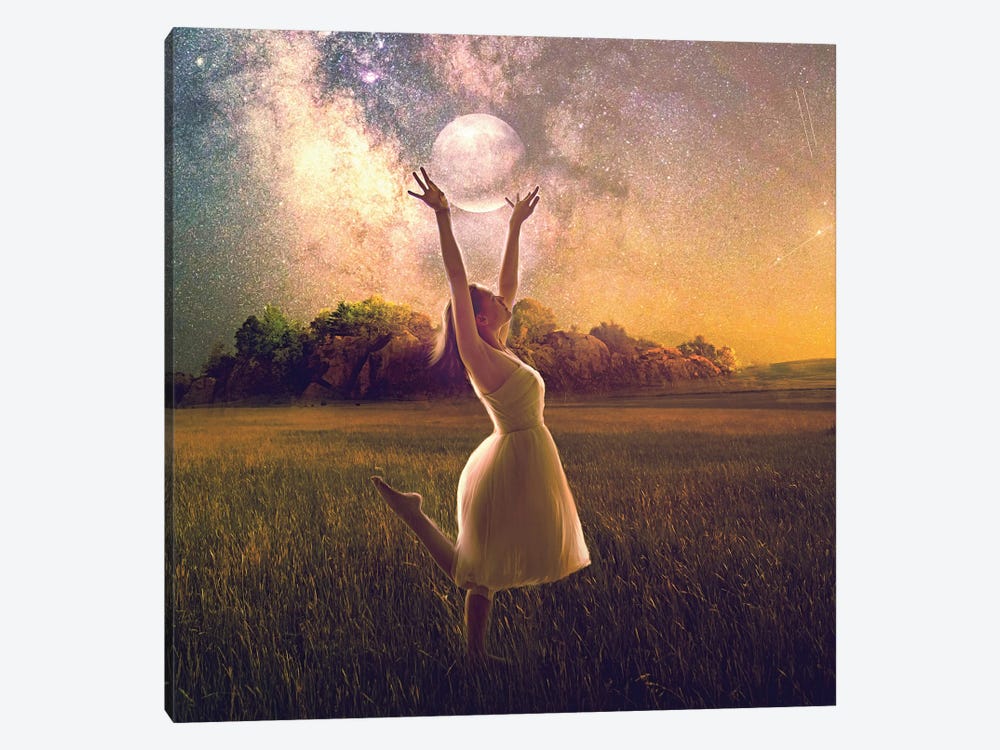 Dance With The Moon by Claudia McKinney 1-piece Canvas Print