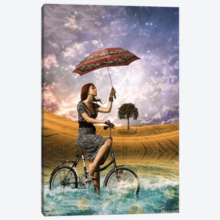I Want To Ride My Bicycle Canvas Print #CMK185} by Claudia McKinney Canvas Print