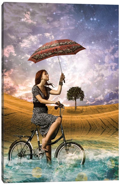 I Want To Ride My Bicycle Canvas Art Print - Claudia McKinney