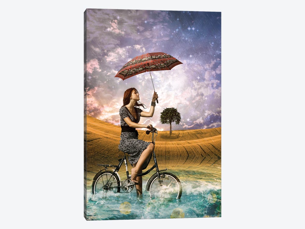 I Want To Ride My Bicycle by Claudia McKinney 1-piece Canvas Art Print