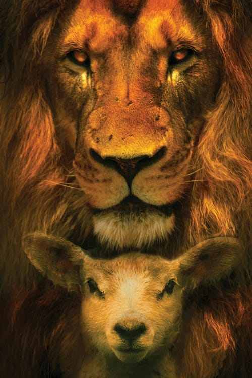 Lion And The Lamb by Claudia McKinney wall art