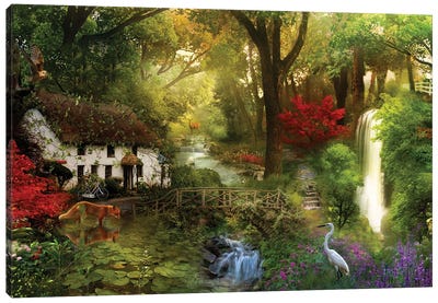 The Falls Canvas Art Print - Fairytale Scenes