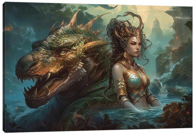 Dragon Queen Canvas Art Print - Kings & Queens