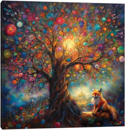 In Living Color Canvas Art Print - Fox Art