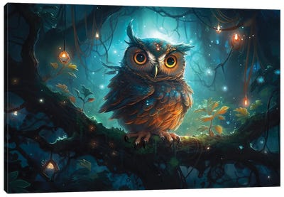 Cosmo Canvas Art Print - Owl Art